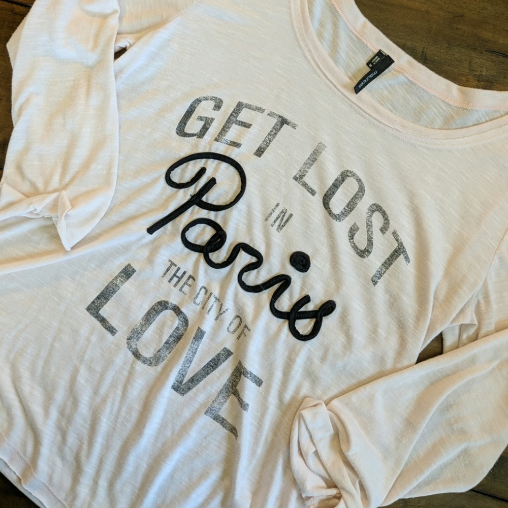 'Get Lost in Paris' 3/4 Sleeve Top